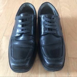 Johnston Murphy Mens 10M Norvell Apron Toe Oxford Dress Shoes 20-3605 Black